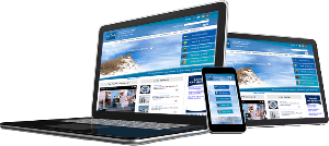 Responsive Webseitee auf Desktop, Tablet und Mobile